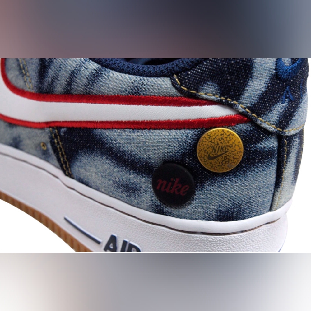 Nike Air Force 1 Low “Acid Wash Denim” Size 10 Used Excellent MSRP $237 - Picture 5 of 15